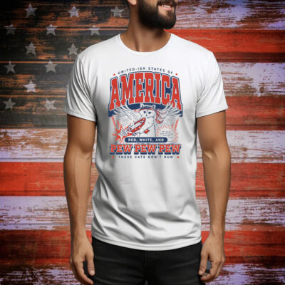Red White & Pew Pew Pew Max Collegiate Tee Shirt