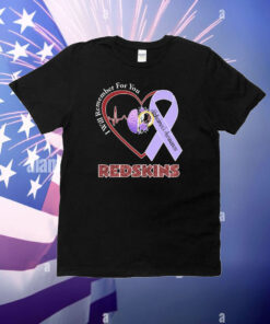 Washington Commanders I Will Remember For You Alzheimer’s Awareness Heartbeat Brain T-Shirt