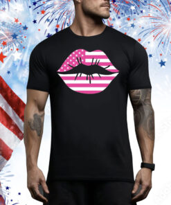 Zoe Day Lips American Flag Tee Shirt