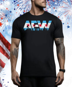 AEW - Chicago Flag Logo Tee Shirt