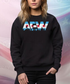 AEW - Chicago Flag Logo Tee Shirt