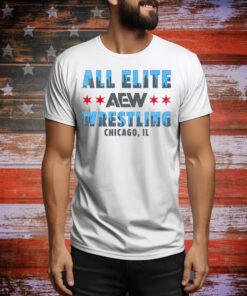 All Elite Wrestling Chicago Skyline Pullover Tee Shirt