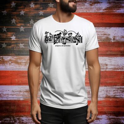 Ally Beardsley Wearing Progress Not Perfection Tee Shirt
