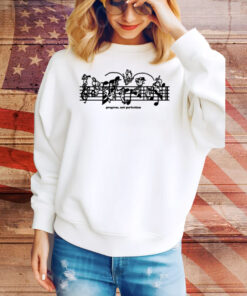 Ally Beardsley Wearing Progress Not Perfection Tee Shirt