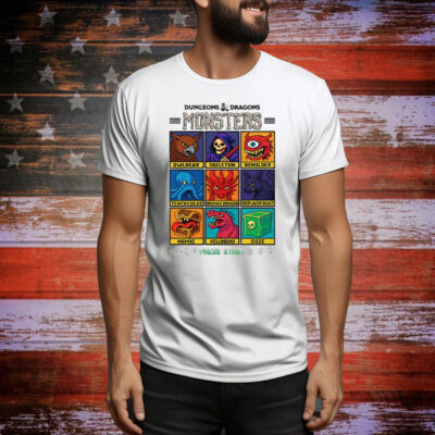 Dungeons & Dragons Wizards Of The Coast Monster Select Menu Tee Shirt