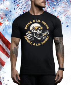 Eric Church Drink A Little Drink Smoke A Lil Smoke Red Rocks Skull Tee Shirt