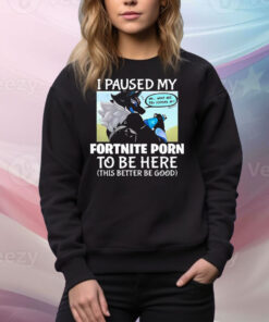 I Paused My Fortnite Porn To Be Here This Better Be Good Tee Shirt