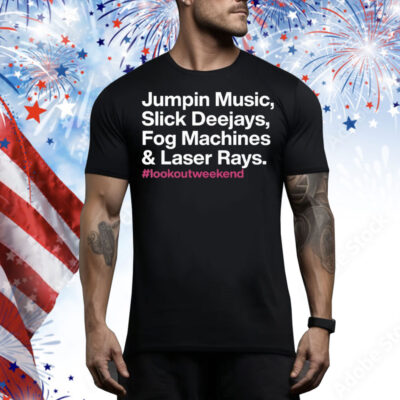 Jumpin Music Slick Deejays Fog Machines And Laser Rays Tee Shirt