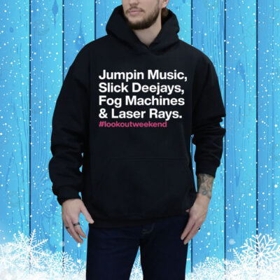 Jumpin Music Slick Deejays Fog Machines And Laser Rays Tee Shirt