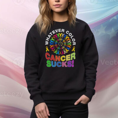 Nice Whatever Color Cancer Sucks Pride Tee Shirt