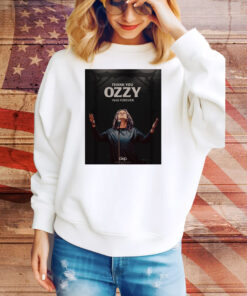 Official Louder Than Life The Prince of Darkness Thank You Ozzy Rest in peace Ozzy Osbourne 1948-Forever Poster Tee Shirt