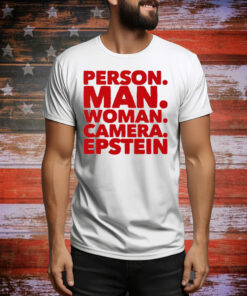 Person Man Woman Camera Epstein Tee Shirt