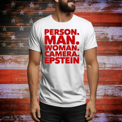 Person Man Woman Camera Epstein Tee Shirt