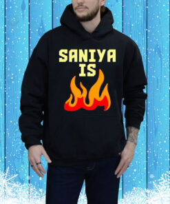 Sabrina Lonescu wearing saniya is fire Tee Shirt