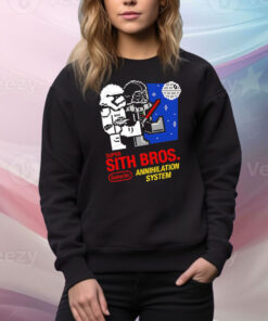 Star Wars and Super Mario Bros Galactic Annihilation System Tee Shirt