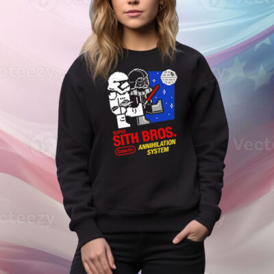 Star Wars and Super Mario Bros Galactic Annihilation System Tee Shirt