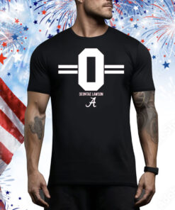 Alabama Football Deontae Lawson 0 Stripe Tee Shirt