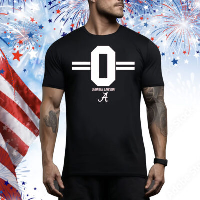 Alabama Football Deontae Lawson 0 Stripe Tee Shirt