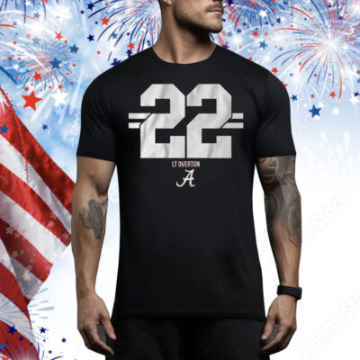 Alabama Football LT Overton 22 Stripe Tee Shirt