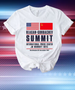 American and Chinese Reagan-Gorbachev Summit International Press Center Jw Marriott Hotel T-Shirt