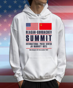 American and Chinese Reagan-Gorbachev Summit International Press Center Jw Marriott Hotel T-Shirt