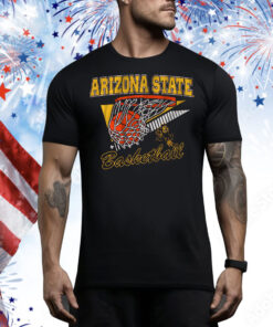 Arizona State Basketball Retro Swish Tee Shirt