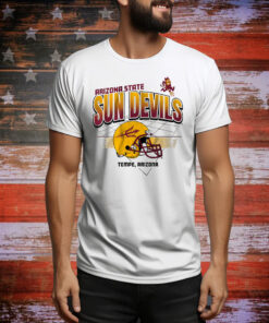 Arizona State Football Helmet Grid Tee Shirt