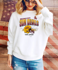 Arizona State Football Helmet Grid Tee Shirt