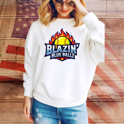 Blazin Blue Ballz Softball Tee Shirt