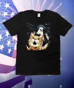 Cat Selfie UFO Abduction T-Shirt