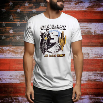 Channel 5 All Gas No Brakes Motor Cactus Globe Skeleton Tee Shirt