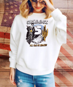 Channel 5 All Gas No Brakes Motor Cactus Globe Skeleton Tee Shirt