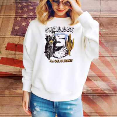 Channel 5 All Gas No Brakes Motor Cactus Globe Skeleton Tee Shirt