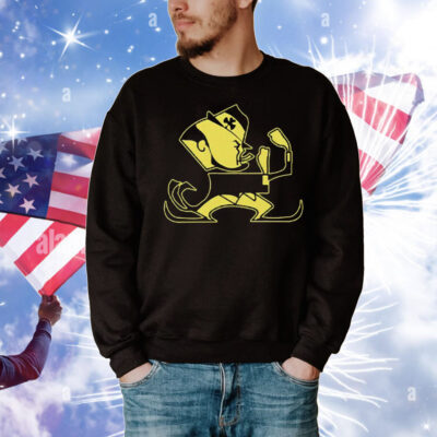 Christopher Ash Wearing Notre Dame Leprechaun Mascot T-Shirt