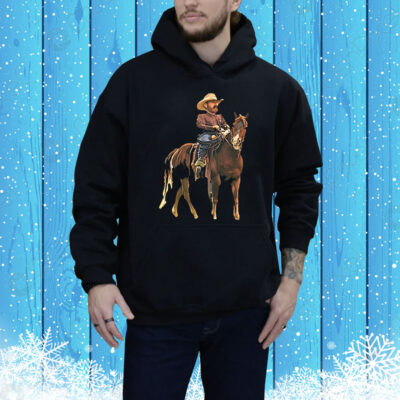 Cowboy Riding Horse Funny Western Meme Tee Shirt