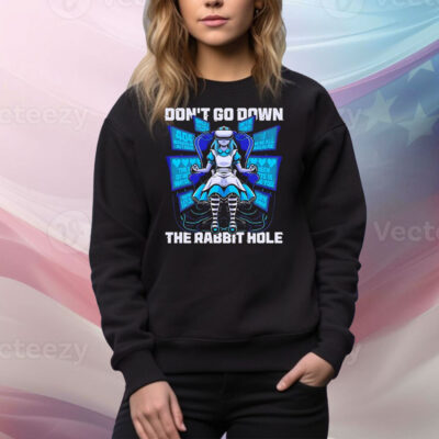Don’t go down the rabbit hole cyberpunk looking glass Tee Shirt