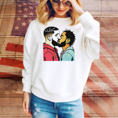 Drake and Kendrick kissing meme Tee Shirt