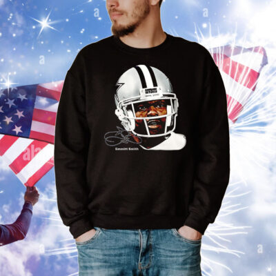 Emmitt James Smith III Dallas Cowboys watercolor art big head T-Shirt