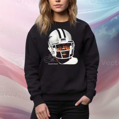 Emmitt James Smith III Dallas Cowboys watercolor art big head Tee Shirt