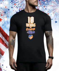 FC Cincinnati 10 years of Orange and Blue Tee Shirt
