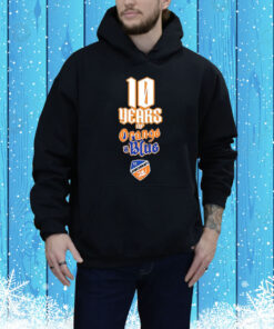 FC Cincinnati 10 years of Orange and Blue Tee Shirt