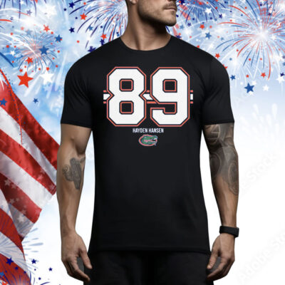 Florida Football Hayden Hansen 89 Stripe Tee Shirt