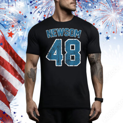 Gavin Newsom 2028 for President Election Campaign Newsom 48 Tee Shirt