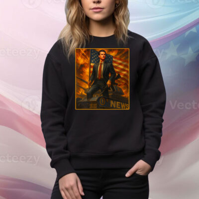 Gavin Newsom Patriotic Tank with Flag and Rifle Artwork Premium Tee Shirt