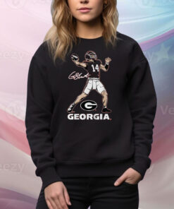 Georgia Football Gunner Stockton Superstar Pose Tee Shirt