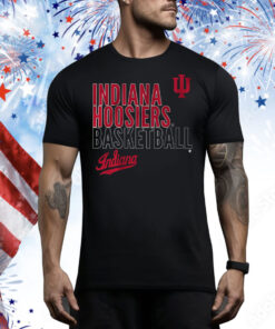 Indiana Basketball Text Logo Overlay Tee Shirt