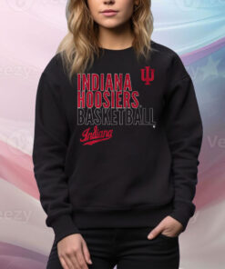 Indiana Basketball Text Logo Overlay Tee Shirt