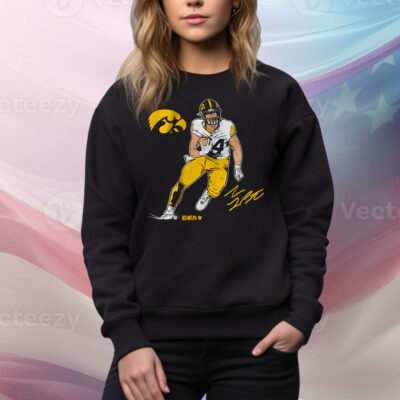 Iowa Football Sam LaPorta Superstar Pose Tee Shirt