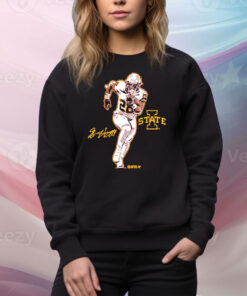 Iowa State Football Breece Hall Superstar Pose Tee Shirt