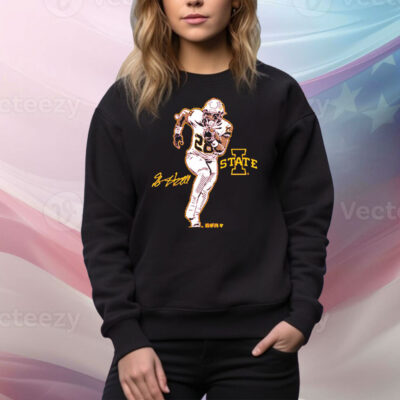 Iowa State Football Breece Hall Superstar Pose Tee Shirt